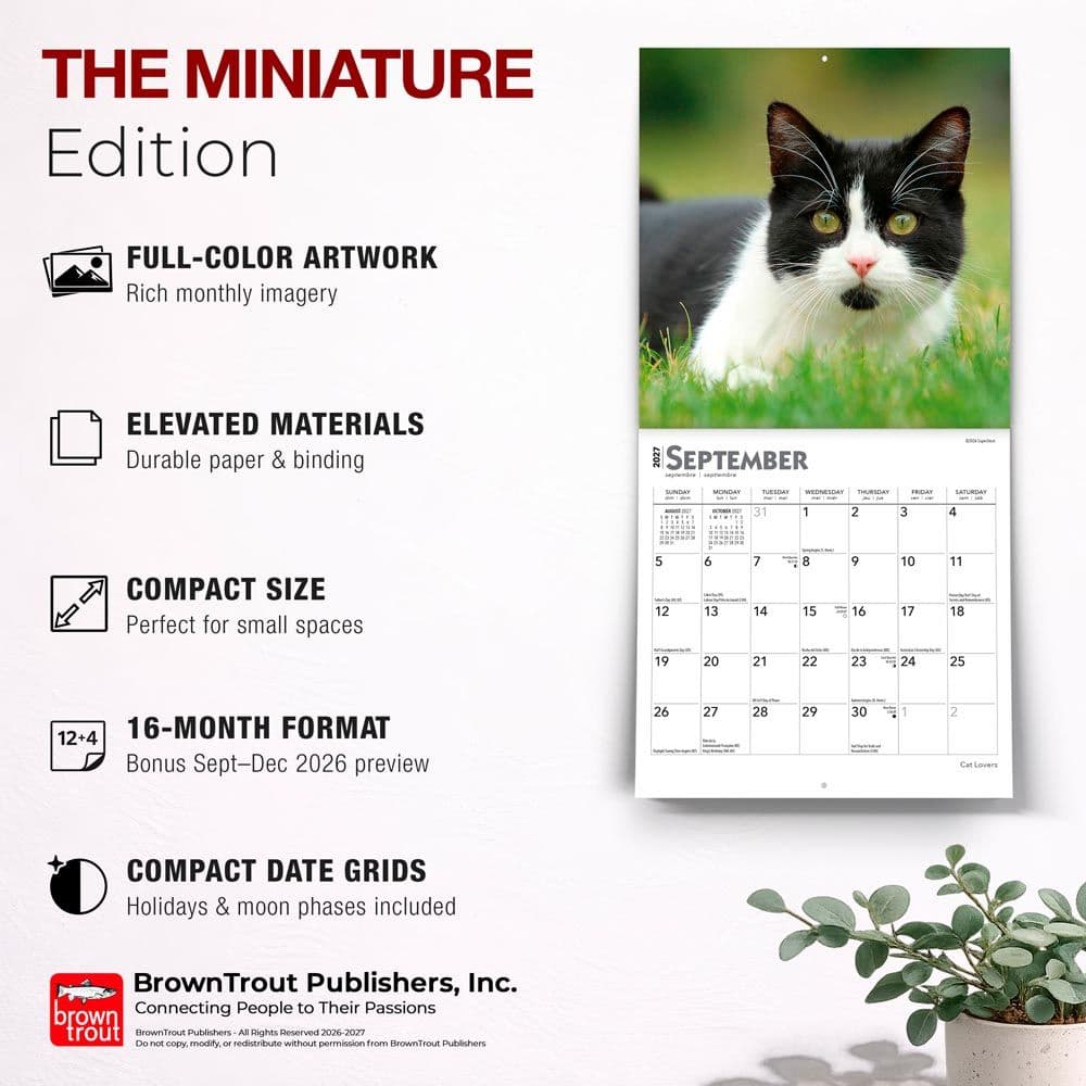 Cat Lovers 2027 Mini Wall Calendar Fifth Alternate Image