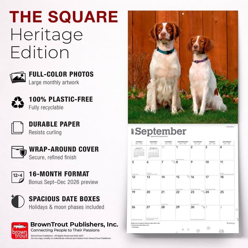 Brittanys 2027 Wall Calendar Fifth Alternate Image