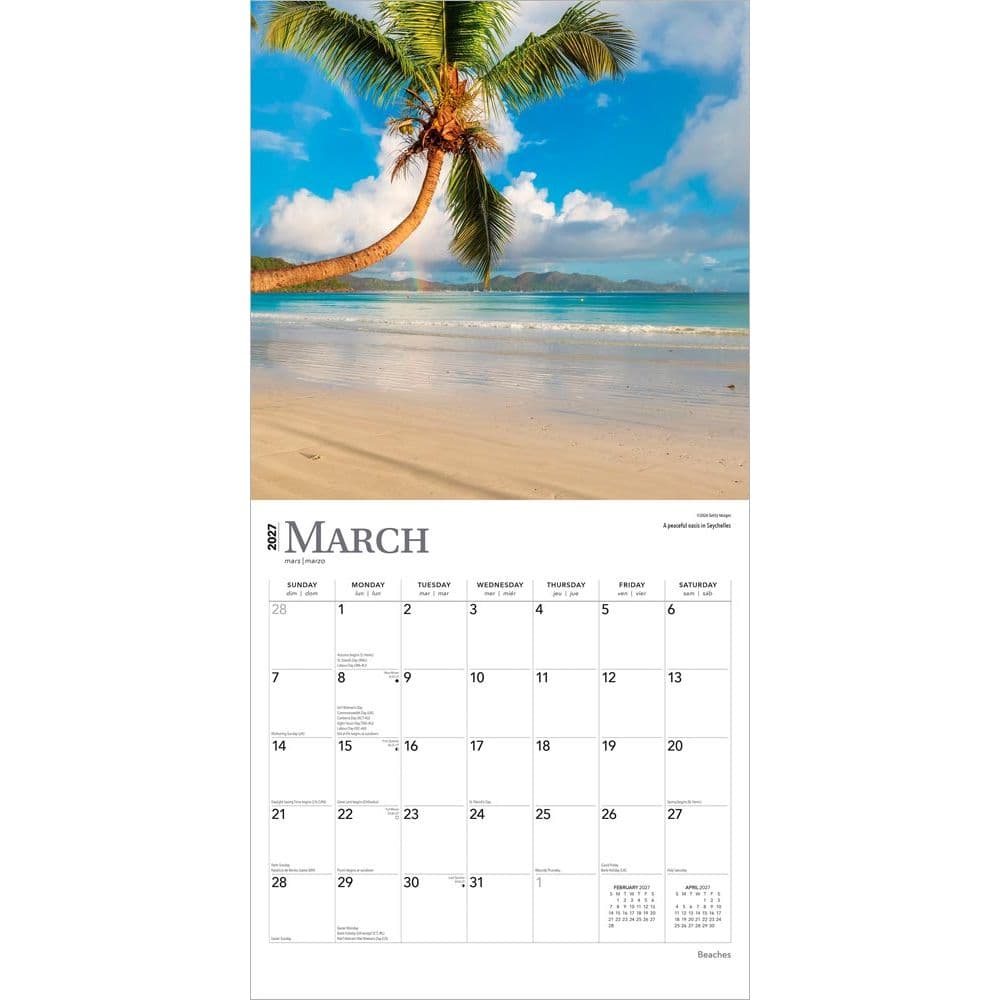 Beaches 2027 Wall Calendar Second Alternate Image