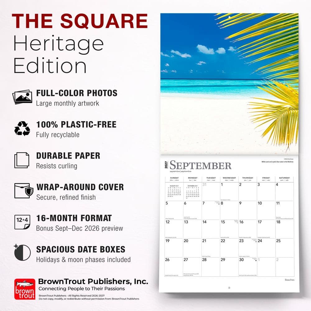 Beaches 2027 Wall Calendar Fifth Alternate Image