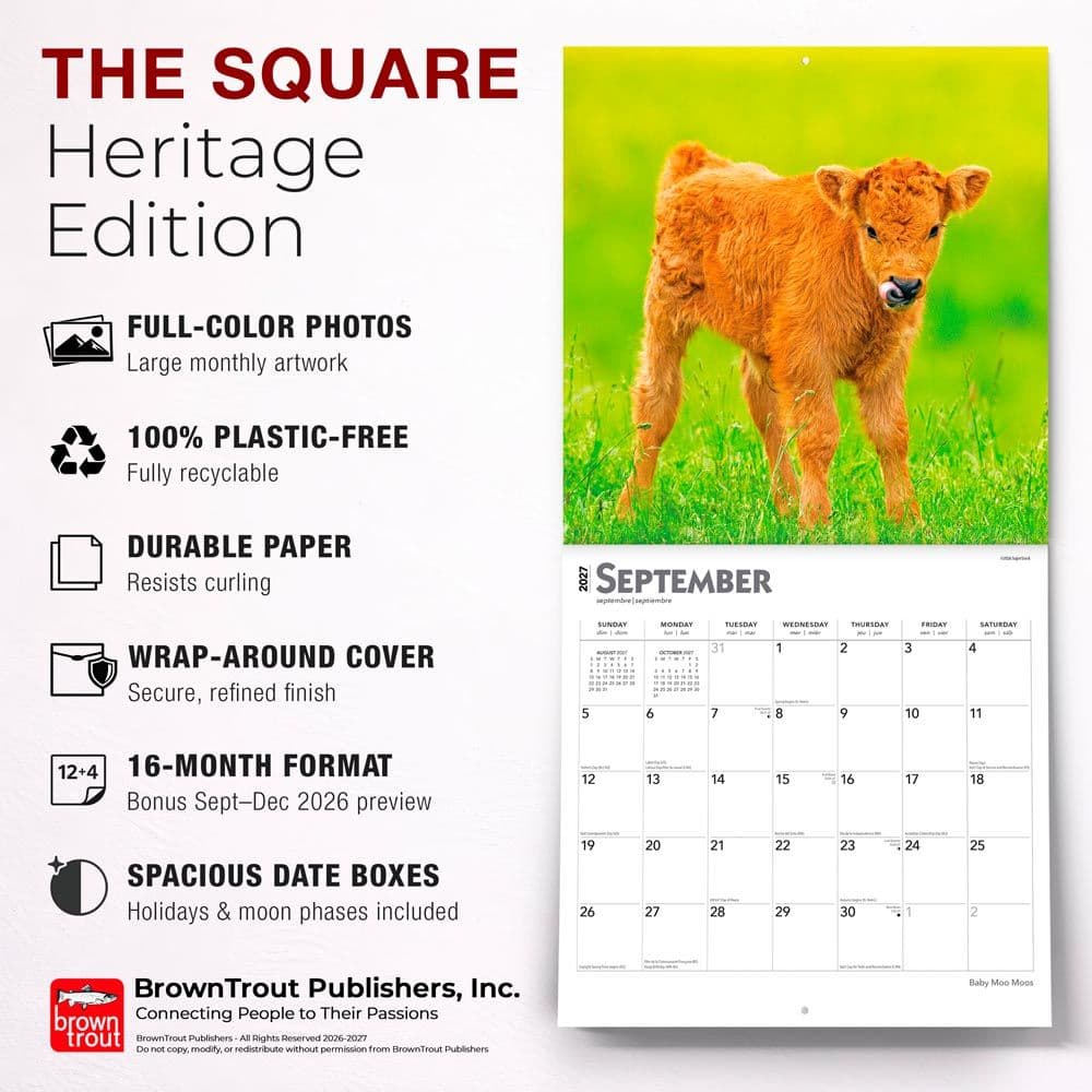 Baby Moo Moos 2027 Wall Calendar Fifth Alternate Image