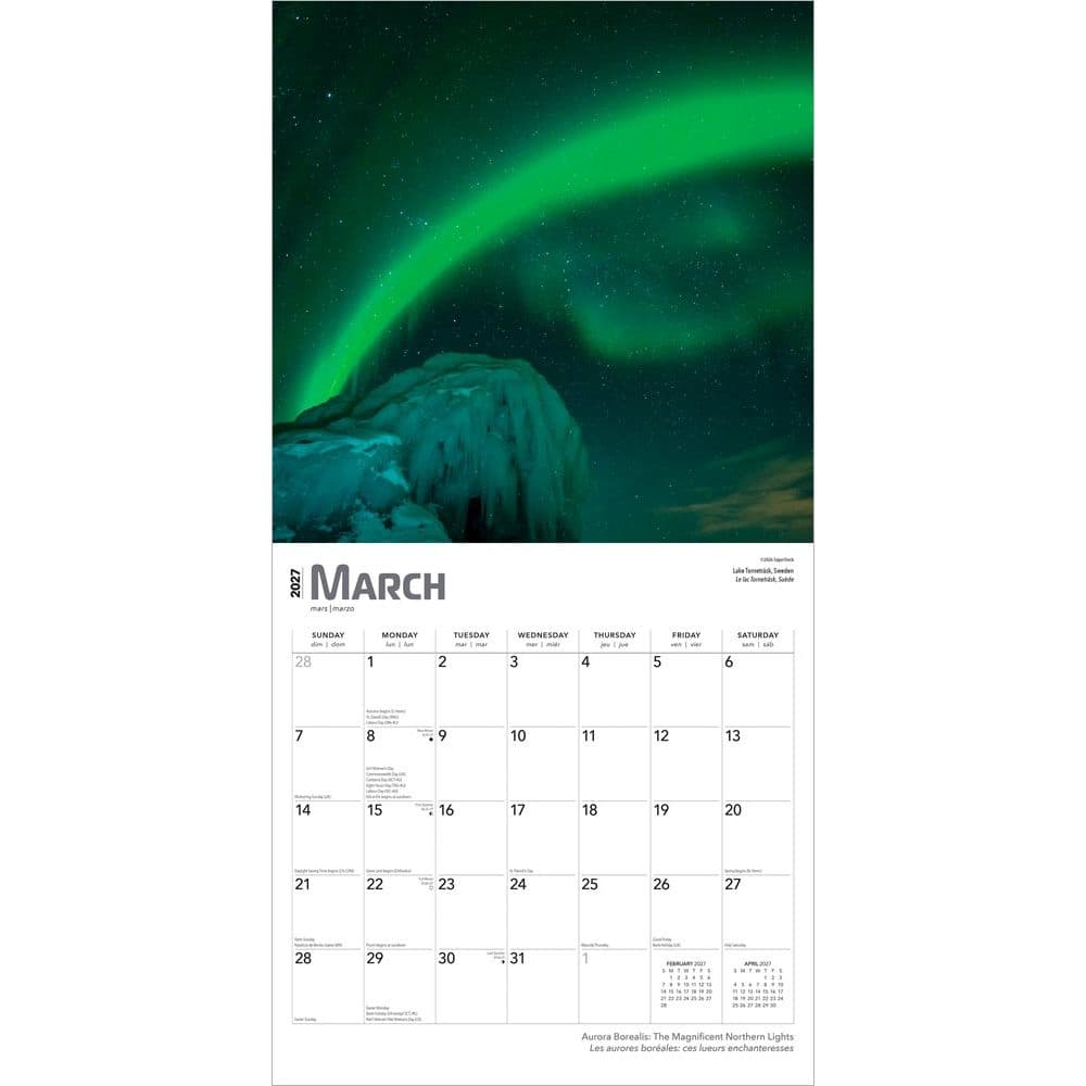 Aurora Borealis 2027 Wall Calendar Second Alternate Image