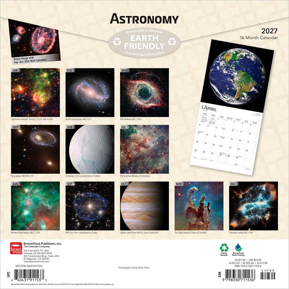 Astronomy 2027 Wall Calendar First Alternate Image