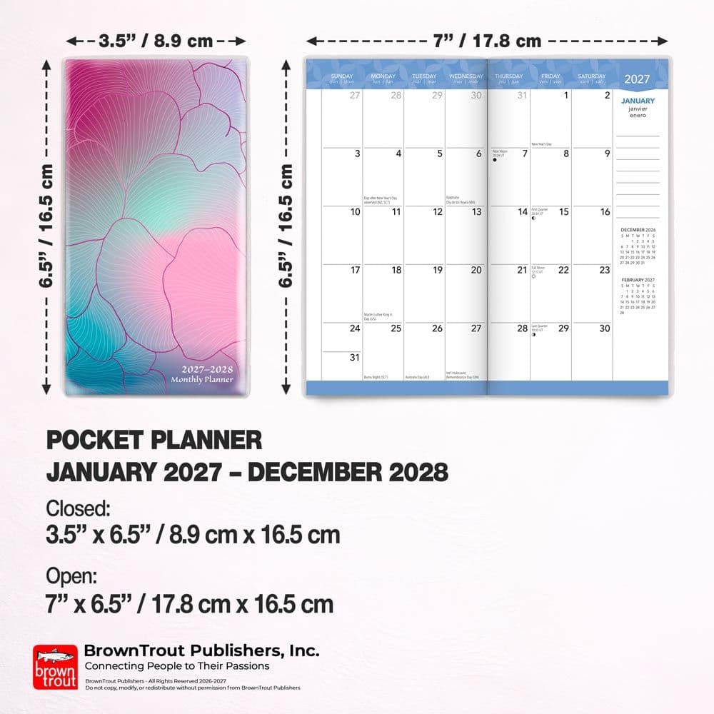 Ariel Collection 2027 2 Year Pocket Planner Sixth Alternate Image