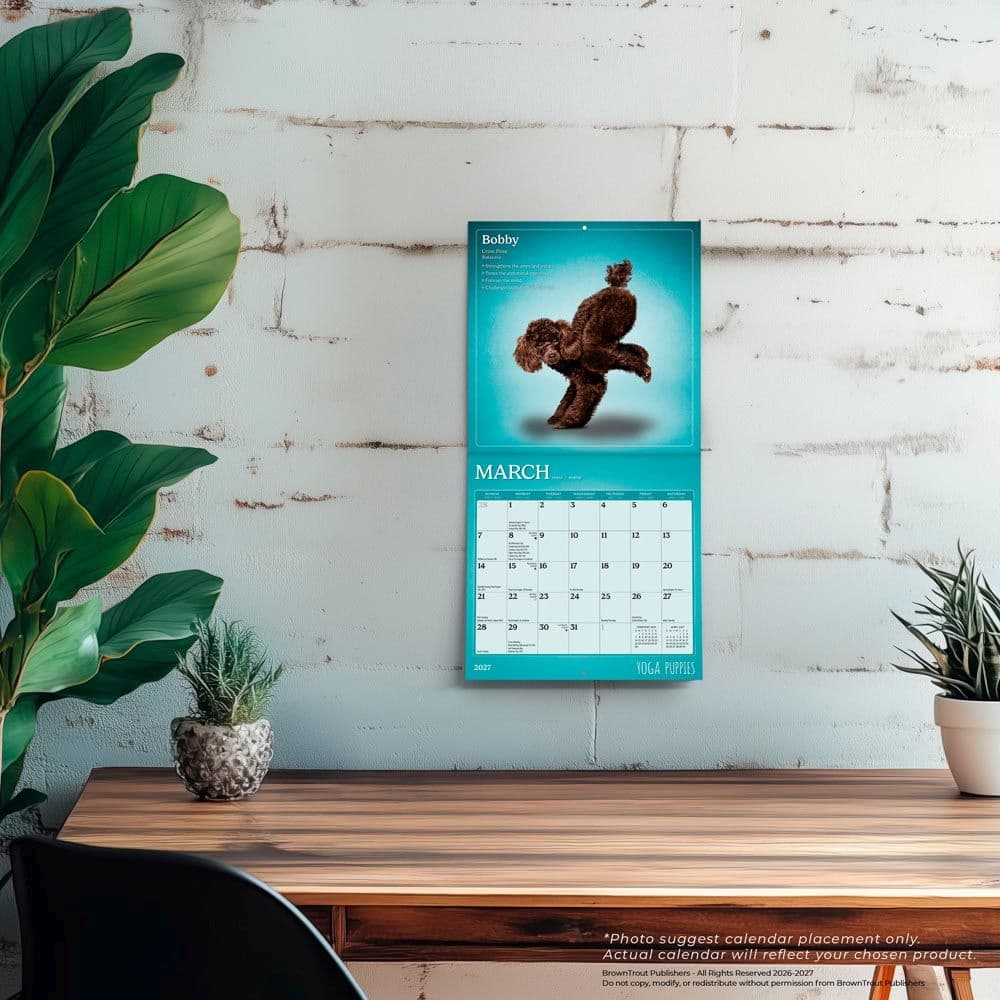 Yoga Puppies 2027 Mini Wall Calendar Fourth Alternate Image