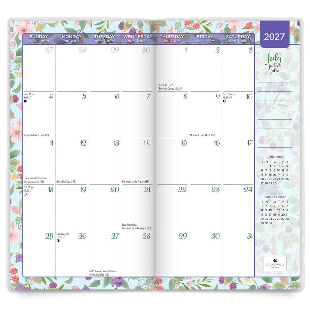Turnowsky Flowers 2027 2 Year Pocket Planner Third Alternate Image