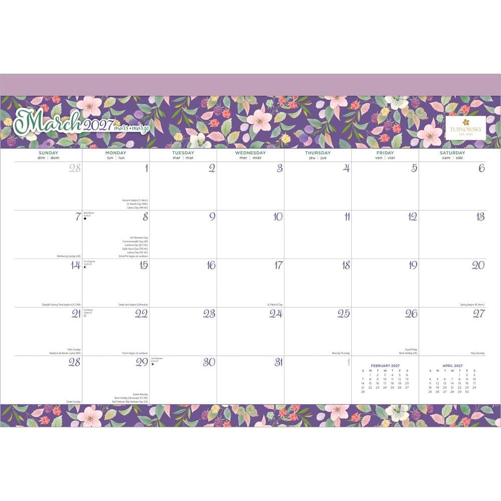 Turnowsky Flower Divas 2027 Desk Pad First Alternate Image