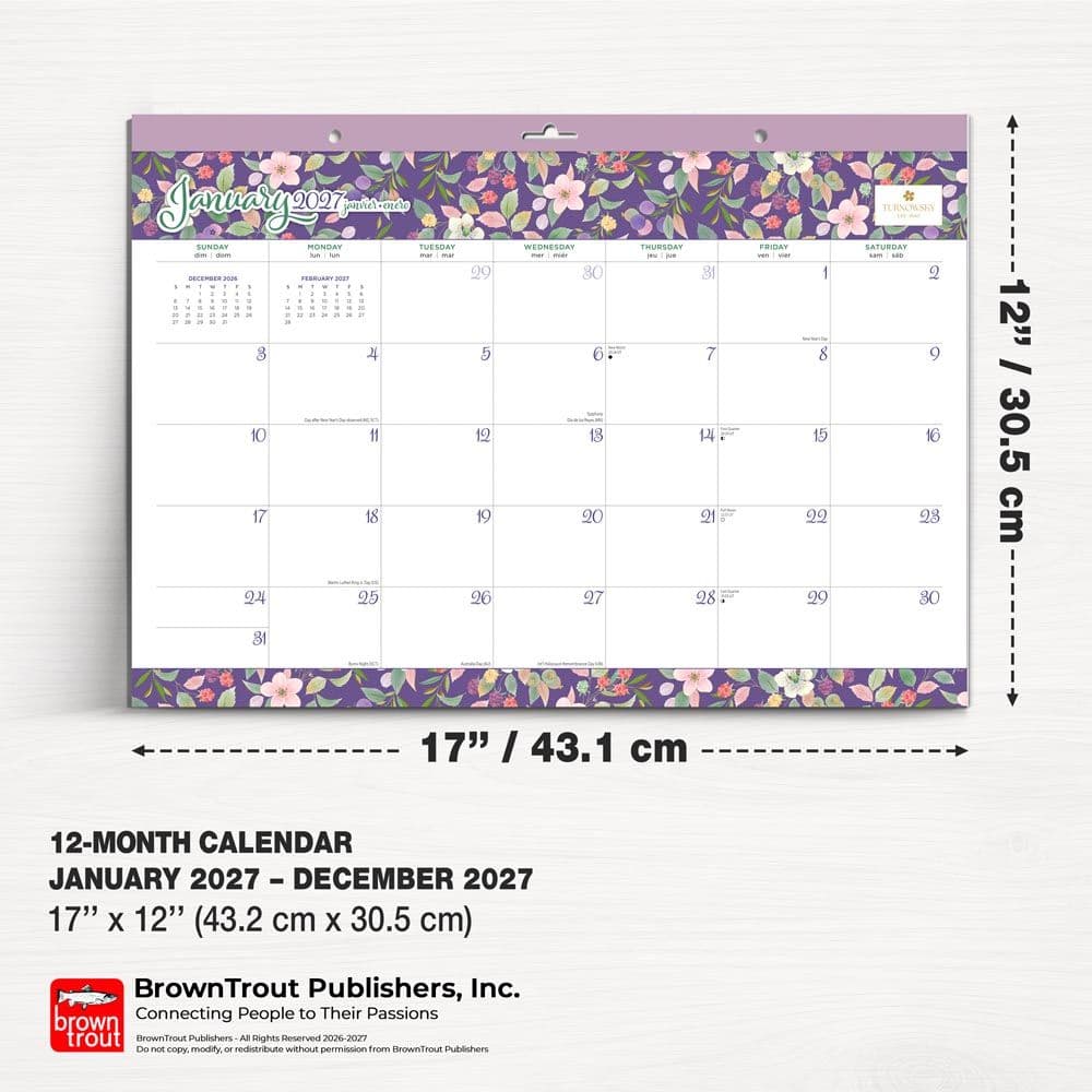 Turnowsky Flower Divas 2027 Desk Pad Fifth Alternate Image