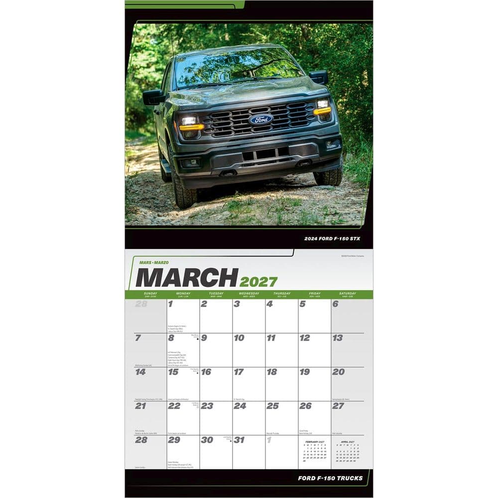 Ford F150 Trucks 2027 Wall Calendar Second Alternate Image