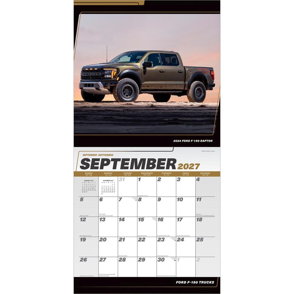 Ford F150 Trucks 2027 Wall Calendar Third Alternate Image