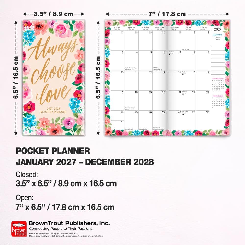 Believe in Yourself 2027 2-Year Pocket Planner Sixth Alternate Image