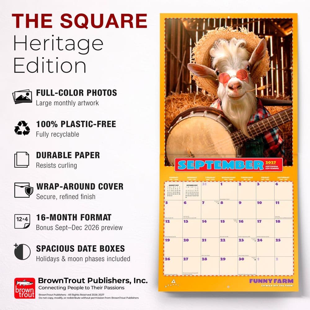 Funny Farm 2027 Wall Calendar Fifth Alternate Image