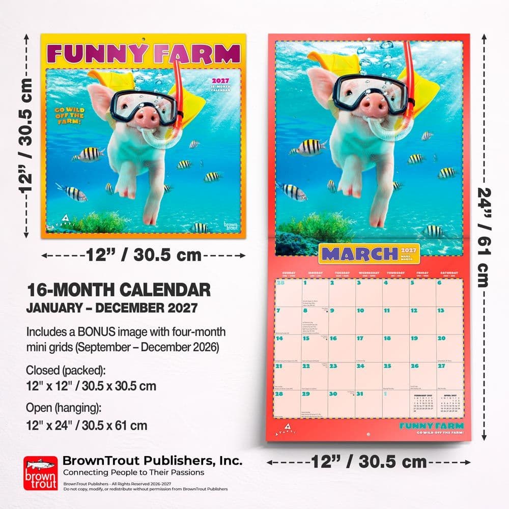 Funny Farm 2027 Wall Calendar Sixth Alternate Image