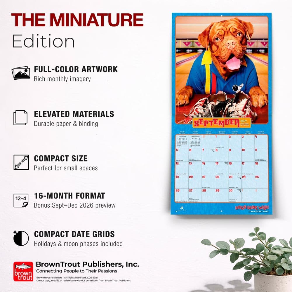 Avanti Dogs Gone Wild 2027 Mini Wall Calendar Fifth Alternate Image