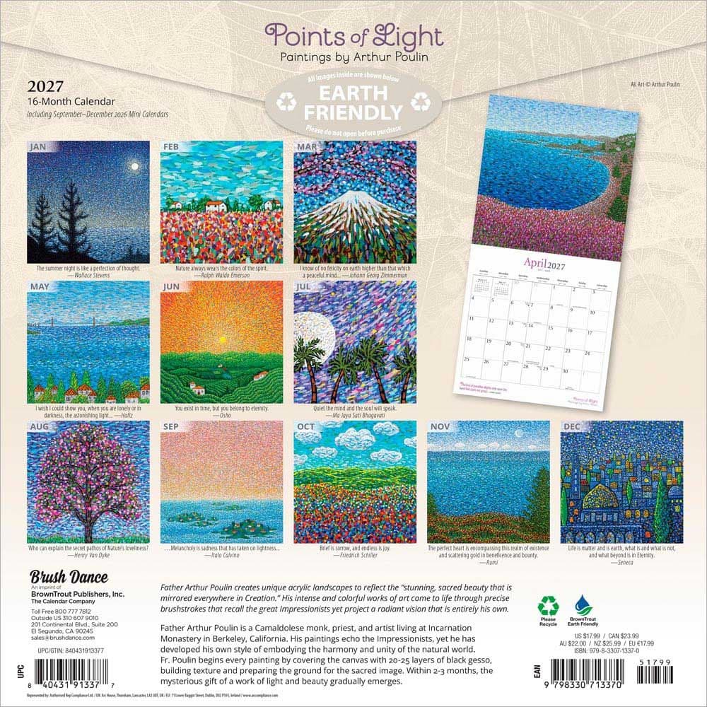 Point of Light 2027 Wall Calendar First Alternate Image
