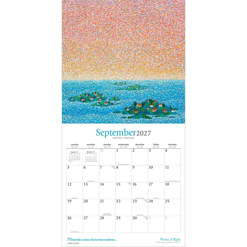 Point of Light 2027 Wall Calendar Third Alternate Image