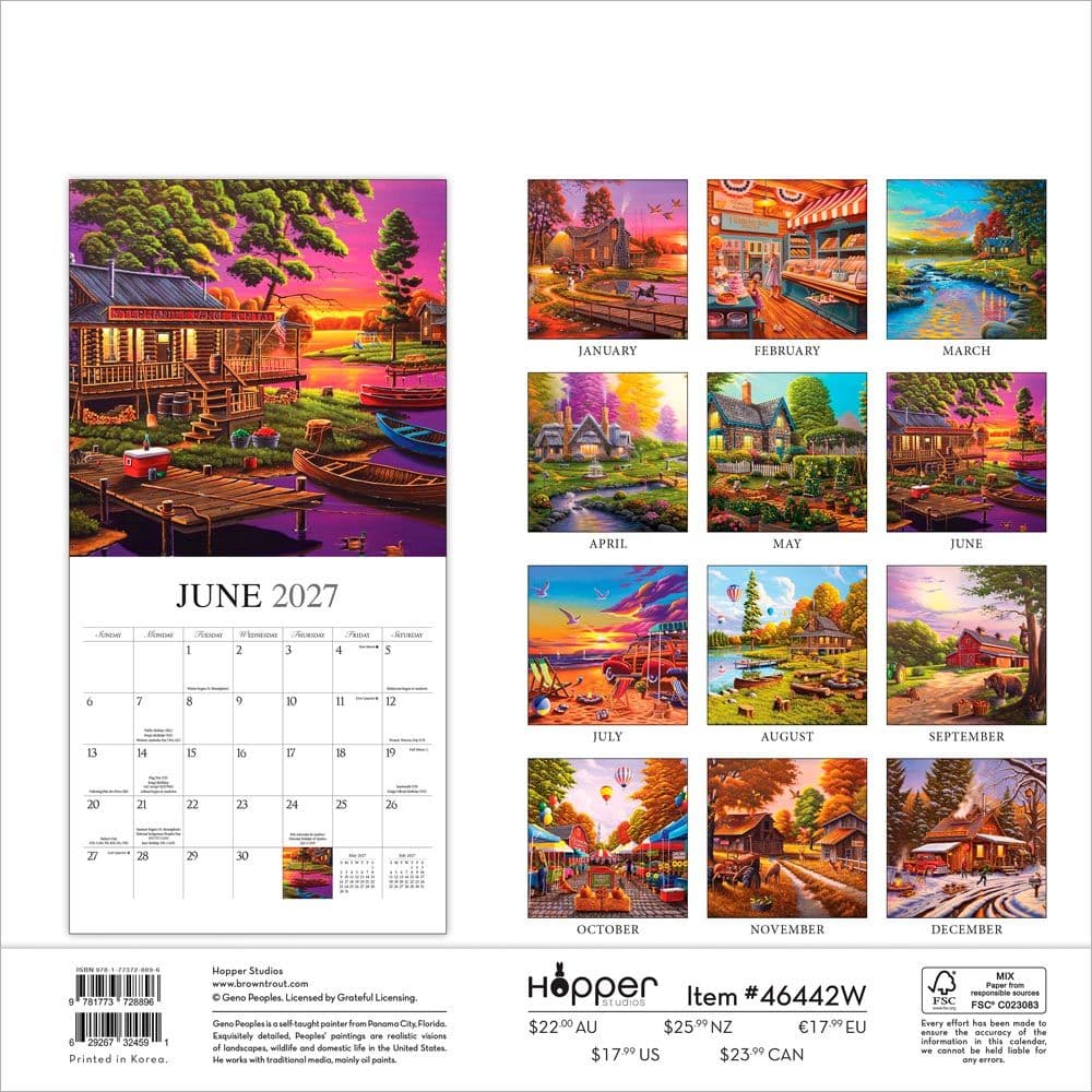 Vintage Country Hopper 2027 Wall Calendar First Alternate Image