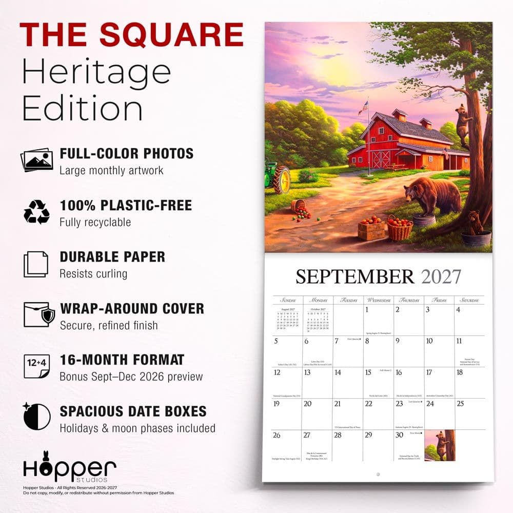 Vintage Country Hopper 2027 Wall Calendar Fifth Alternate Image