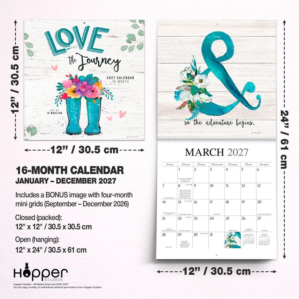 Love the Journey 2027 Wall Calendar Sixth Alternate Image