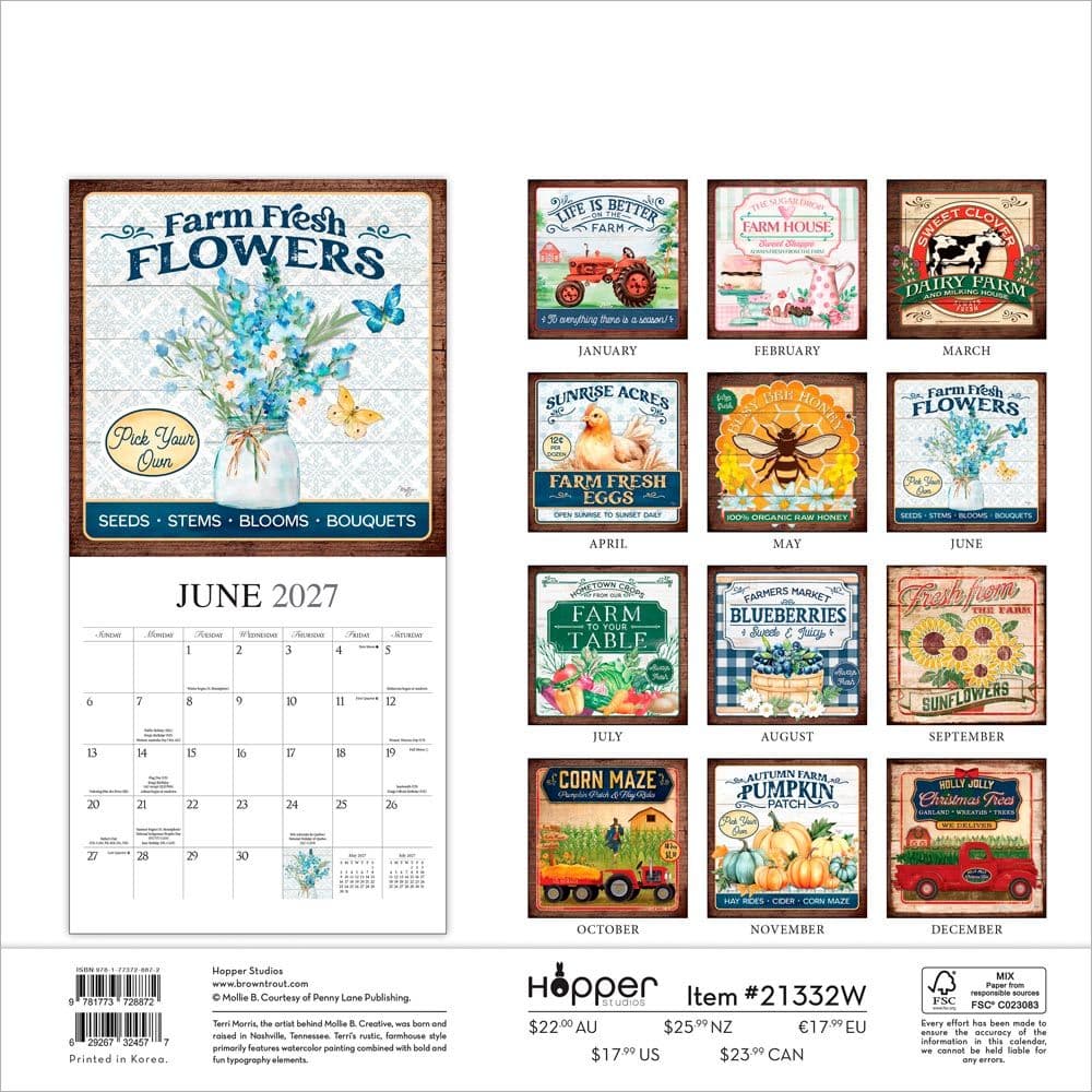 Farmers Market 2027 Wall Calendar First Alternate Image