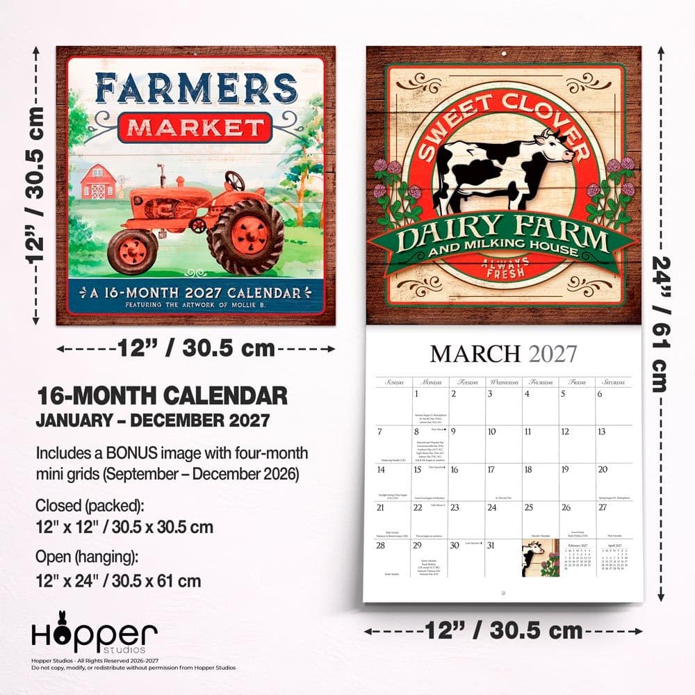 Farmers Market 2027 Wall Calendar Sixth Alternate Image