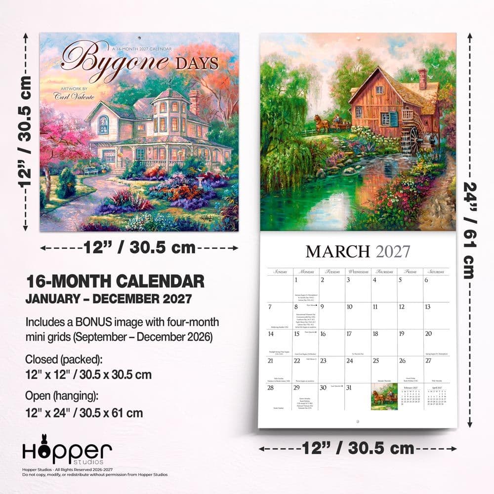 Bygone Days 2027 Wall Calendar Sixth Alternate Image