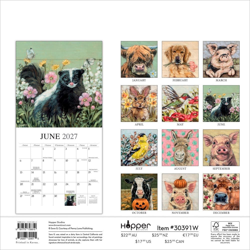 Barnyard Friends 2027 Wall Calendar First Alternate Image