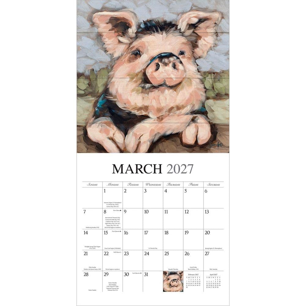 Barnyard Friends 2027 Wall Calendar Second Alternate Image