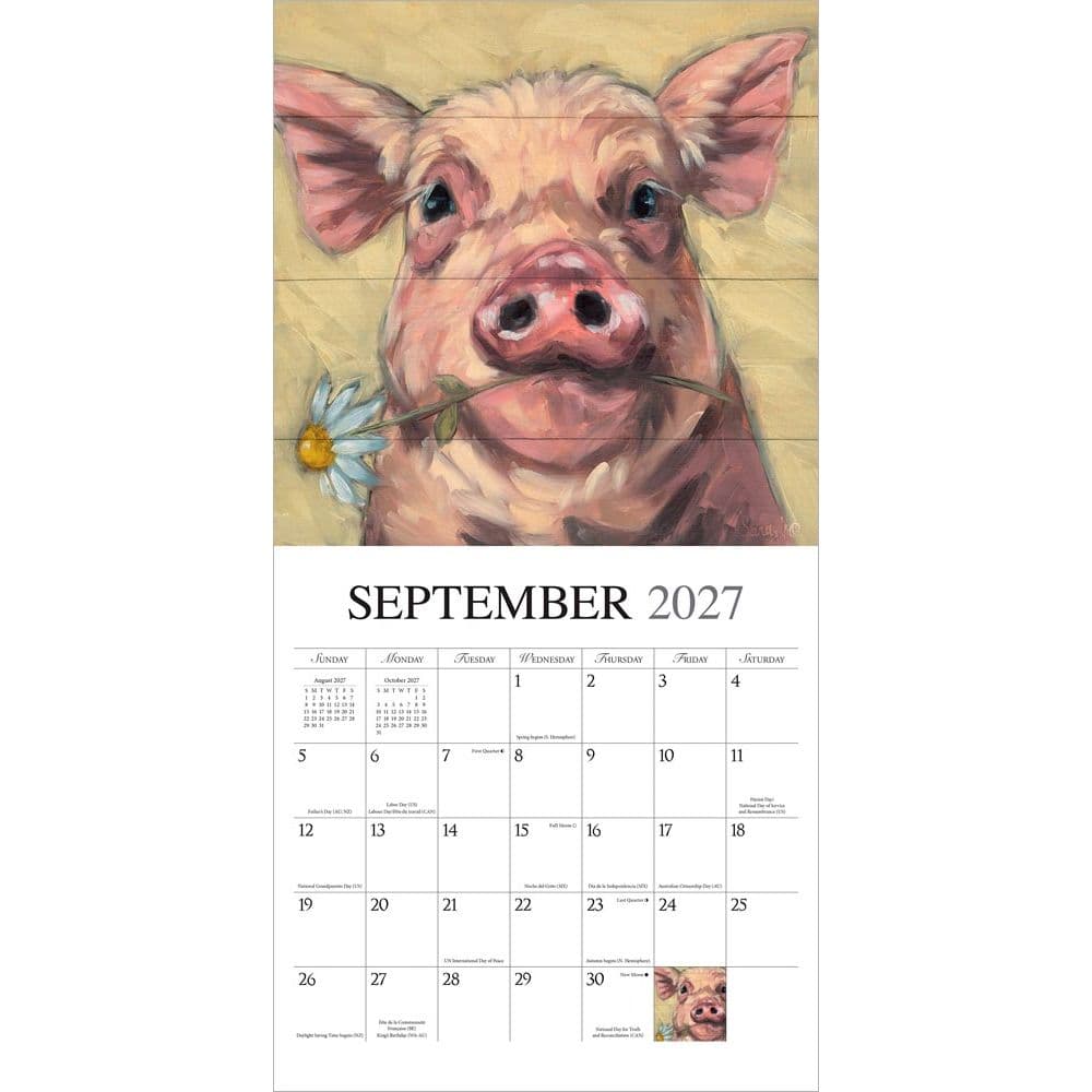 Barnyard Friends 2027 Wall Calendar Third Alternate Image