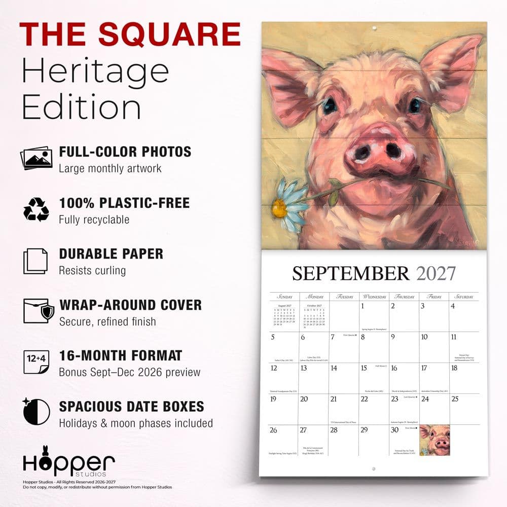 Barnyard Friends 2027 Wall Calendar Fifth Alternate Image