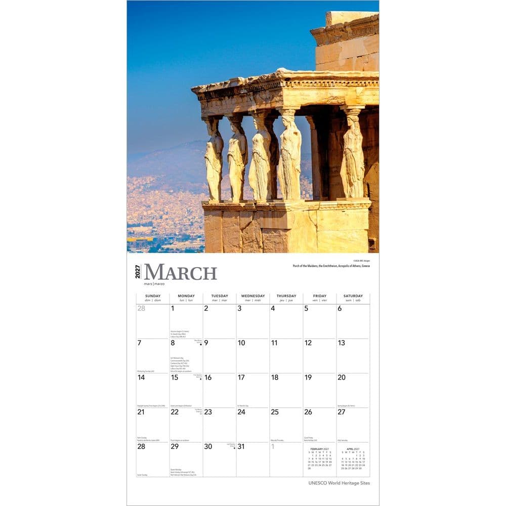 UNESCO World Heritage Sites 2027 Wall Calendar Second Alternate Image