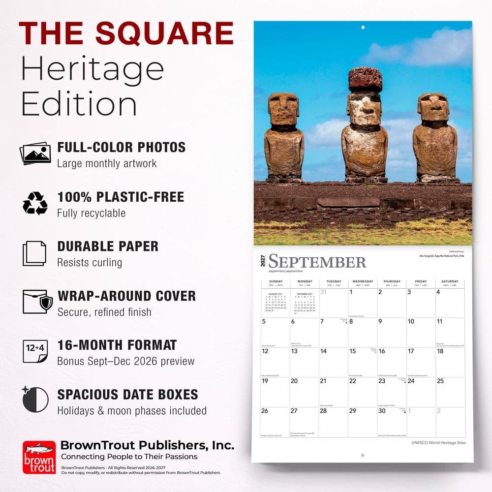 UNESCO World Heritage Sites 2027 Wall Calendar Fifth Alternate Image