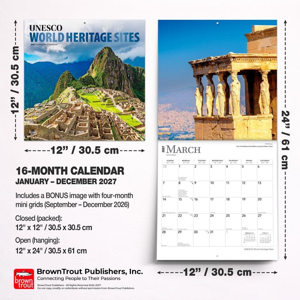 UNESCO World Heritage Sites 2027 Wall Calendar Sixth Alternate Image
