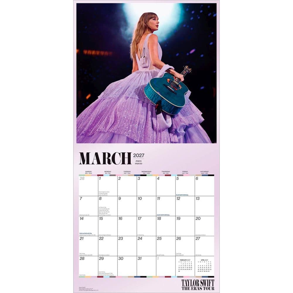 Taylor Swift 2027 Wall Calendar Second Alternate Image