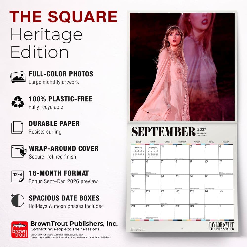 Taylor Swift 2027 Wall Calendar Fifth Alternate Image
