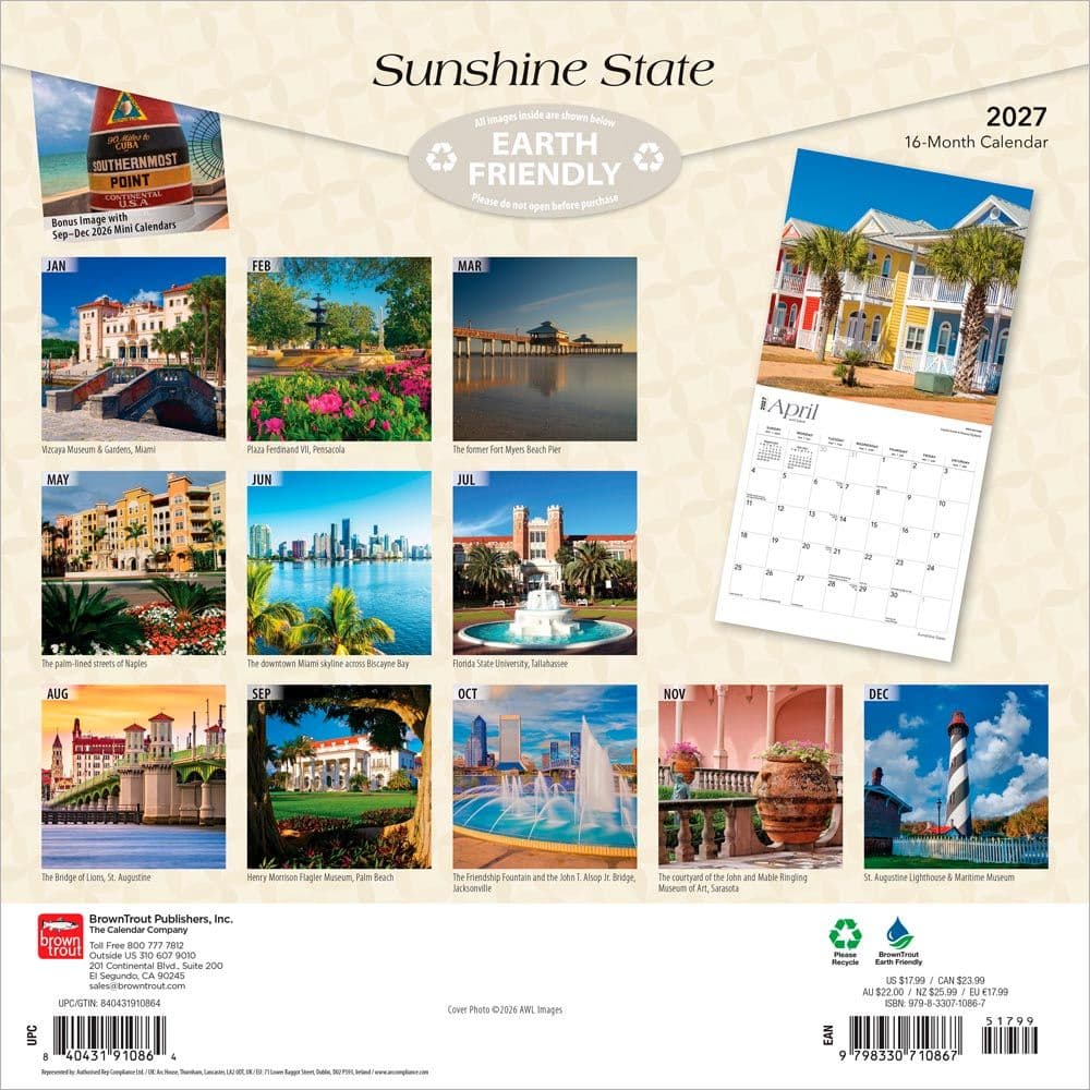 Sunshine State Florida 2027 Wall Calendar First Alternate Image