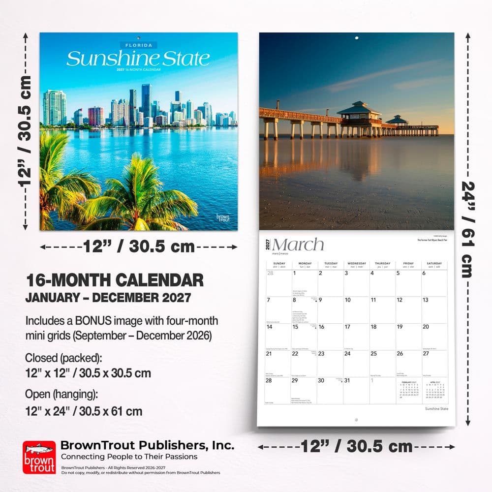 Sunshine State Florida 2027 Wall Calendar Sixth Alternate Image