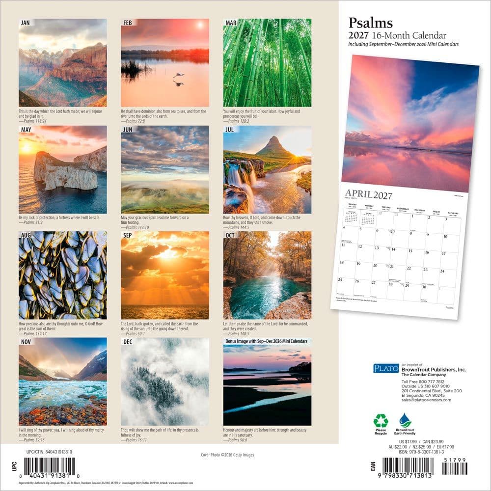 Psalms Plato 2027 Wall Calendar First Alternate Image
