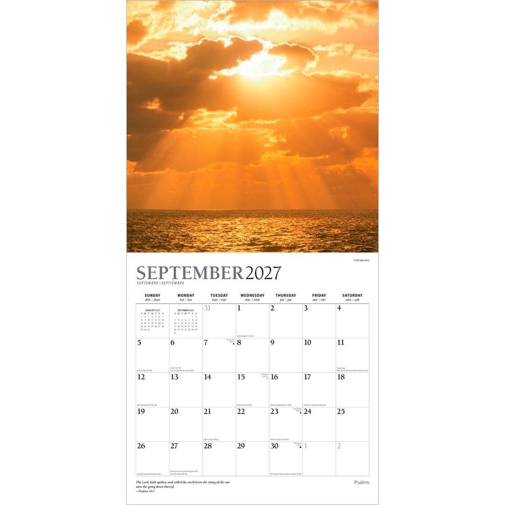 Psalms Plato 2027 Wall Calendar Third Alternate Image