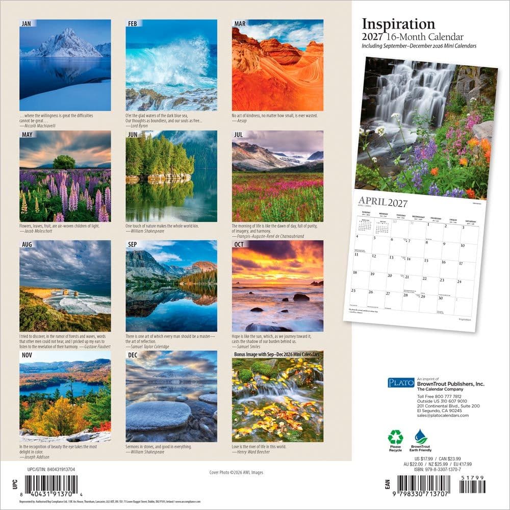 Inspiration Plato 2027 Wall Calendar First Alternate Image