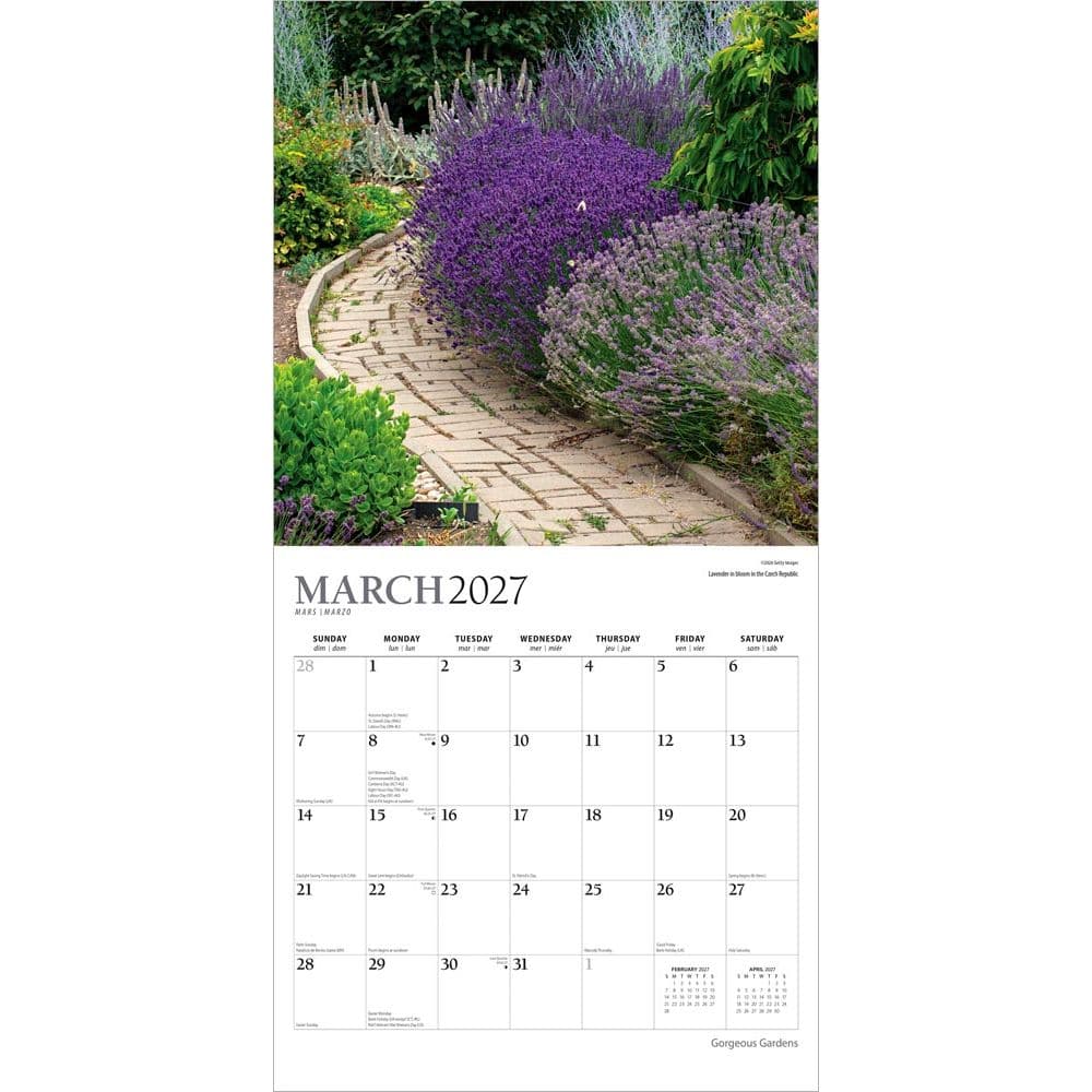 Gorgeous Gardens Plato 2027 Wall Calendar Second Alternate Image