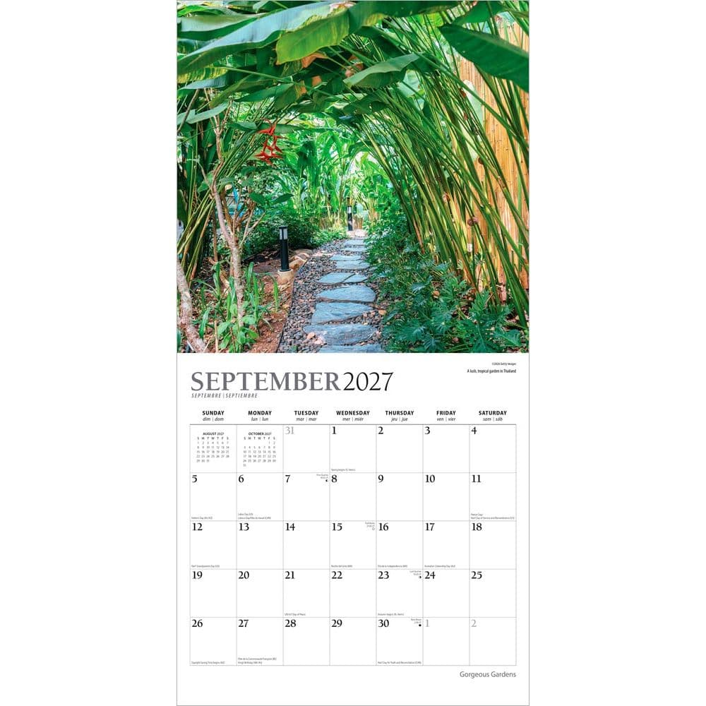 Gorgeous Gardens Plato 2027 Wall Calendar Third Alternate Image