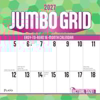 image Jumbo Grid Large Print Plato 2027 Wall Calendar Main Product Image