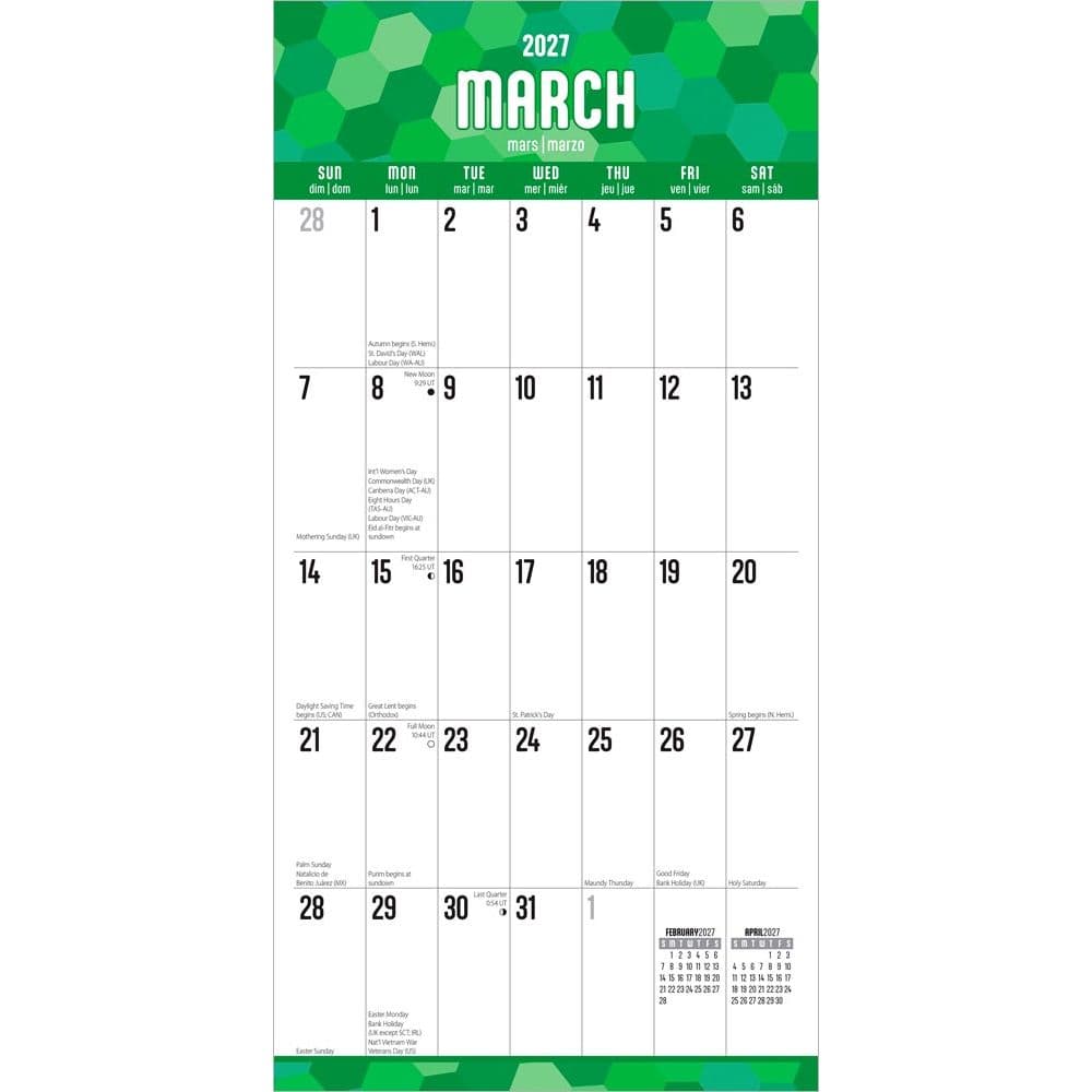 Jumbo Grid Large Print Plato 2027 Wall Calendar Second Alternate Image