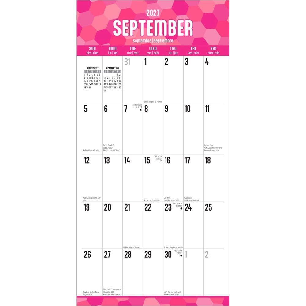 Jumbo Grid Large Print Plato 2027 Wall Calendar Third Alternate Image