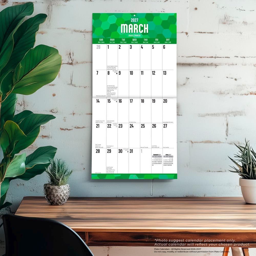 Jumbo Grid Large Print Plato 2027 Wall Calendar Fourth Alternate Image
