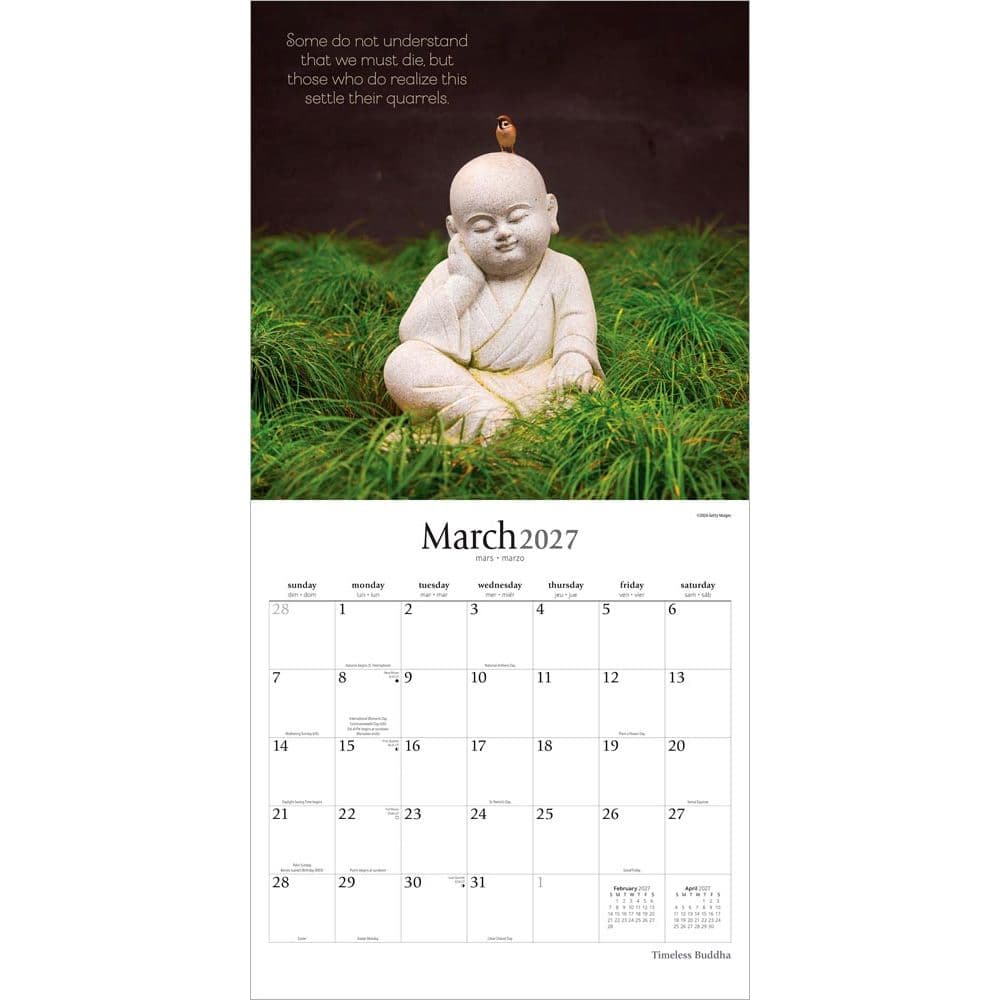 Timeless Buddha Brush Dance 2027 Wall Calendar Second Alternate Image