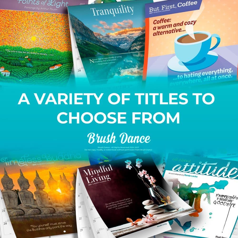 Timeless Buddha Brush Dance 2027 Wall Calendar Eighth Alternate Image