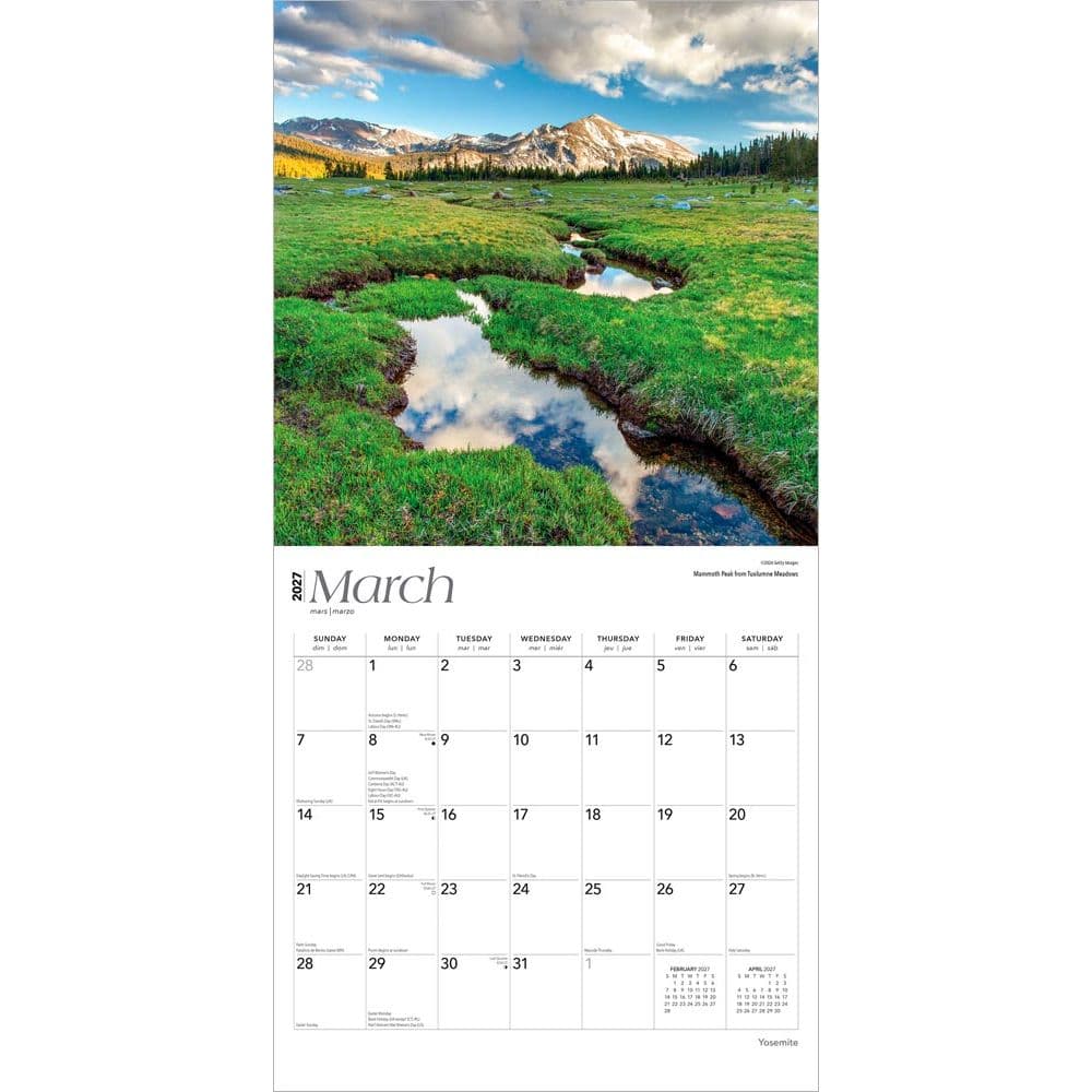 Yosemite 2027 Wall Calendar Second Alternate Image