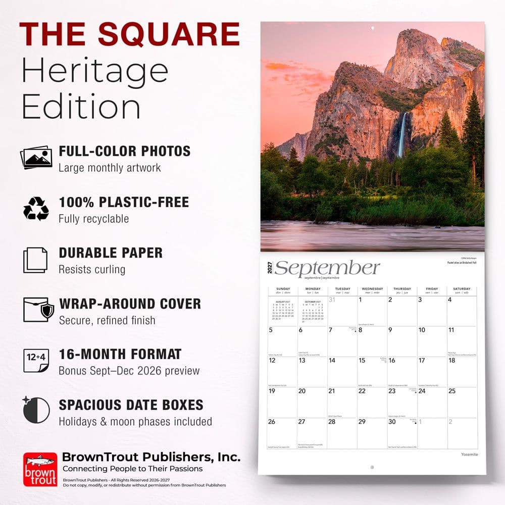 Yosemite 2027 Wall Calendar Fifth Alternate Image